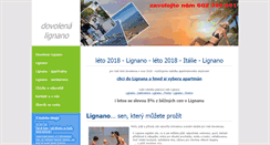 Desktop Screenshot of dovolena-lignano.cz